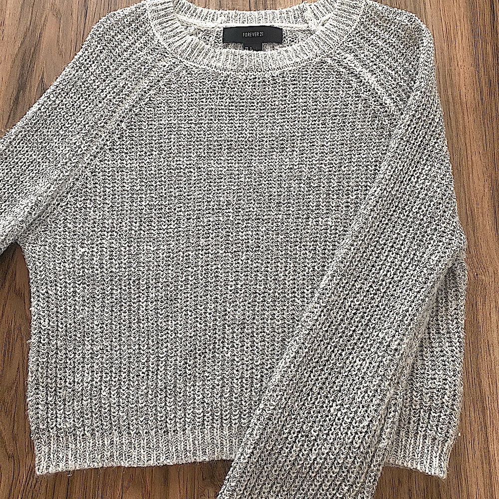 Gray cropped sweater